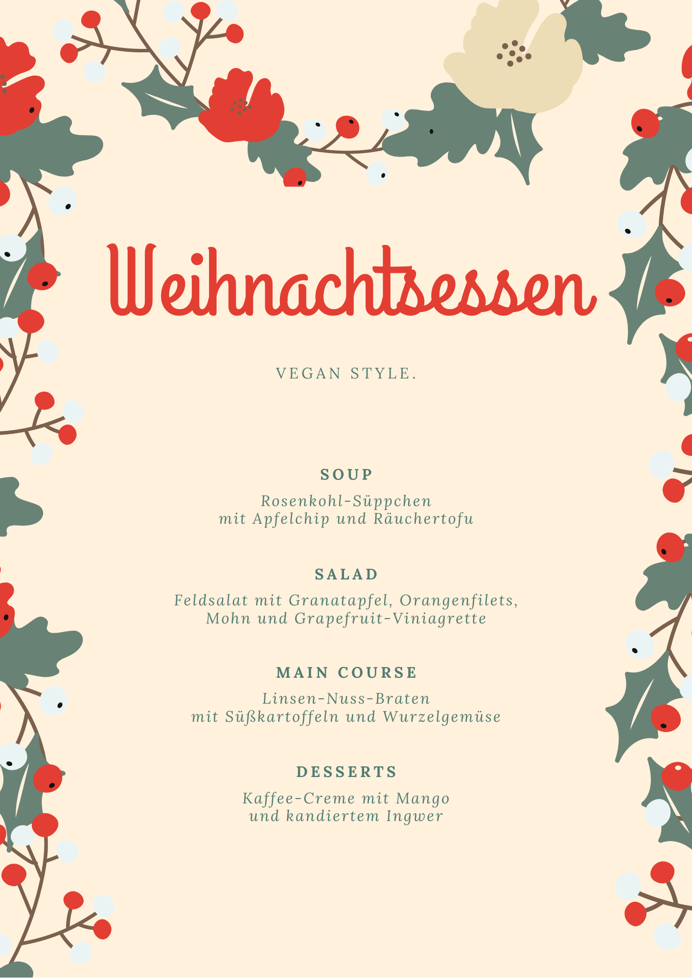 Veganesische Weihnachten