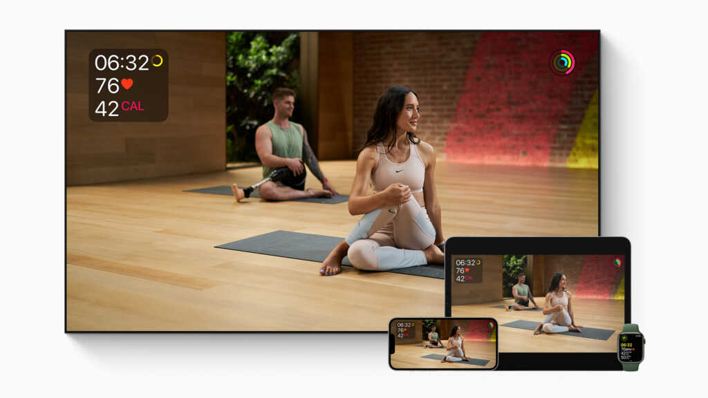 Vorschaubilder des Yoga-Kurses von Apple Fitness+